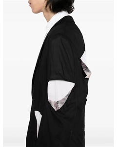 Пиджак с графичным принтом, черный Yohji yamamoto