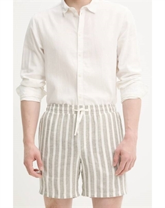 Льняные шорты FRIED, зеленый Solid