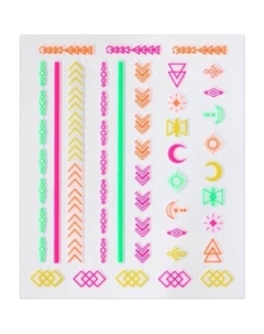 Наклейки для дизайна ногтей Neon Vibes, разноцветные, 49 шт. Essence