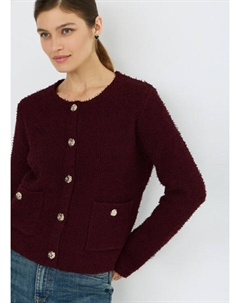 Укороченный кардиган из махровой пряжи, Фиолетовый Ostin