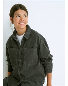 Вельветовая рубашка для девочек, Серый Ostin