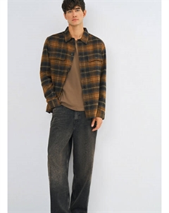 Рубашка в клетку, Желтый Ostin