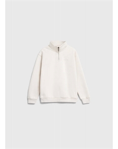 Свитшот с воротником-стойкой на молнии для мальчиков, Бежевый Ostin