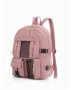 Рюкзак школьный на молнии, с карманами, розовый Nobrand