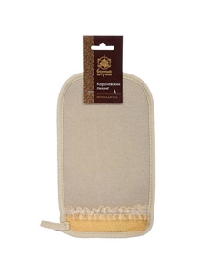 Мочалка «Королевская», рукавица с декором- тесьма Банные штучки