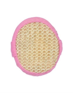 Мочалка из сизаля, объемная, овальная с хлопком Банные штучки