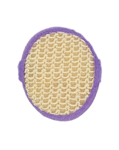 Мочалка из сизаля, объемная, овальная с хлопком Банные штучки