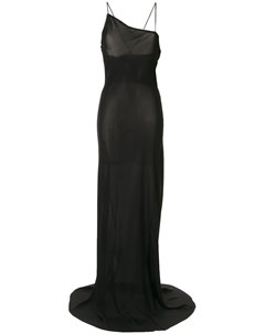 Isabel benenato полупрозрачное вечернее платье асимметричного кроя 42 черный Isabel benenato