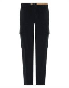 Вельветовые брюки-карго White sand