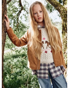 Куртка из искусственной замши для девочек Sela