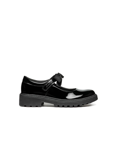 Туфли лакированные с бантиком черные Geox