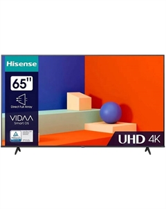Телевизор Hisense 65A6K черный, 4K UHD, DVB-T, DVB-T2, DVB-C, DVB-S, DVB-S2, SMART TV, HDR