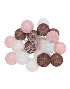 Гирлянда NEON-NIGHT 304-008 тайские фонарики Вельвет 3,5 м, 20 LED, прозрачный ПВХ, теплый белый, питание USB Neon-night