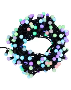 Гирлянда NEON-NIGHT 303-509-4 мультишарики 17,5мм 10м 100 LED RGB черный ПВХ IP65 медленная смена цвета 230В нужен блок 303-500 Neon-night