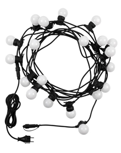 Гирлянда NEON-NIGHT 331-356 уличная Лофт 10 м, черный каучук, шаг 50 см, 20 матовых ламп х 5 LED, шнур 3 м, IP44, соединяется Neon-night