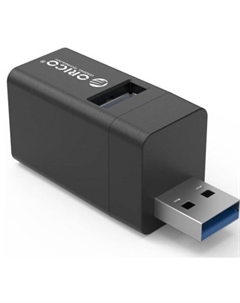 Концентратор MINI-U32L 1*USB 3.0, 5 Гбит/с, 2*USB 2.0, 480 Мбит/с, вход USB-A, черный Orico