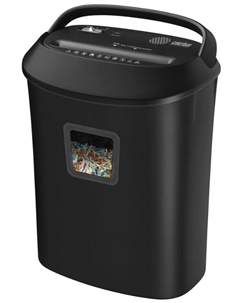 Уничтожитель бумаг Cactus CS-SH-P8 (секр.P-4) фрагменты 12лист. 25лтр. скрепки скобы пл.карты CD черный