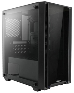 Корпус mATX CL510 без БП, боковая и фронтальная панель из закалённого стекла, 2*USB 2.0, USB 3.0 Ginzzu
