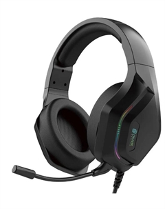 Наушники с микрофоном HS-L600G 1939588 черные 2.2м мониторные USB оголовье Oklick