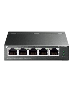 Коммутатор TL-SG105PE 5-портовыq, 4*PoE+, бюджет PoE 65 Вт, поддержка 802.1q VLAN Tp-link