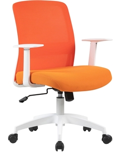 Кресло Cactus CS-WMC333-OR оранжевый сиденье оранжевый низк.спин. крестов. пластик белый
