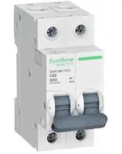 Автоматический выключатель C9F34263 City9 Set С 63А 2P 4.5kA 230В Systeme electric
