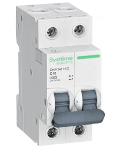 Автоматический выключатель C9F34240 City9 Set С 40А 2P 4.5kA 230В Systeme electric