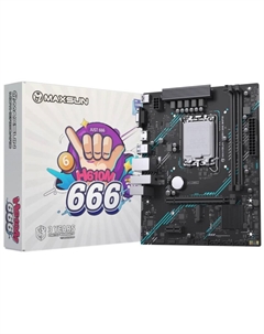 Материнская плата mATX MS-H610M 666 WIFI6 (LGA1700, H610, 2*DDR4 (3200), VGA, HDMI, 4*SATA, M.2, PCIe, 3*USB2.0, 2*USB 3.2, WiFi, BT) RTL Maxsun
