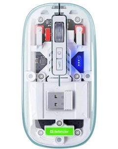 Мышь Wireless IXES MM-999 52999 LED TRANSPORENT Defender