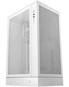 Корпус mATX CH270 DIGITAL WH без БП, боковая панель из закалённого стекла, 2*USB 3.0, USB Type-C Deepcool