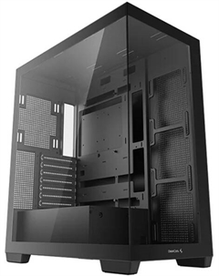 Корпус ATX CG580 без БП, боковое окно (панорама), черный Deepcool
