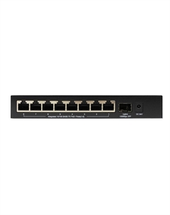 Коммутатор неуправляемый OS1209P/80W/A1A 8x100Base-TX PoE, 1x1000Base-X SFP, PoE Budget 80W, metal case Origo