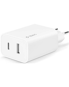 Зарядное устройство сетевое TTEC 2SCS24B SmartCharger Duo 30WPD Travel USB-C+USB-A. Цвет: белый Ttec