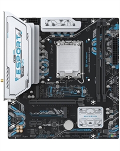 Материнская плата mATX MS-eSport B860M GANK WIFI (LGA1851, B860, 2*DDR5, 2*SATA, 2*M.2, WiFi, BT, USB 3.2, USB 2.0, PCIe, HDMI, DP) Maxsun
