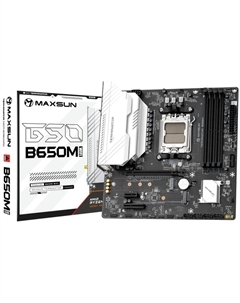 Материнская плата mATX MS-Terminator B650M WIFI6 (AM5, AMD B650, 4*DDR5, 4*SATA 3.0, 2*M.2, WiFi, BT, USB 3.2, USB 2.0, USB Type-C, PCIe, HDMI Maxsun