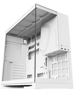 Корпус eATX Model 5 White 1AM5WKWT00100 без БП, белый, панель из закаленного стекла, 3*USB 3.0, USB Type-C, audio Geometric future