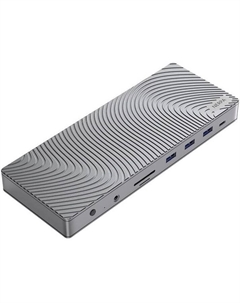 Концентратор NRP007T 14 in 1 (DC 12V 3A, USB-C 100W PD, 2*HDMI 4K@60Hz, 2*DP 4K@60Hz, 3*USB-A 3.2 (10Gbps data), TF/microSD, SD/MMC, 3.5mm audio Nerpa