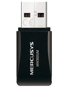 Сетевой адаптер MW300UM Wi-Fi 300Mbps, 802.11b/g/n, USB2.0 Mercusys
