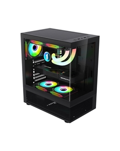 Корпус ATX MIKU Mi7-A Mi7-A-BK-2F1R-1F1 черный, без БП, боковая панель из закаленного стекла, USB3.0, USB2.0, audio 1stplayer