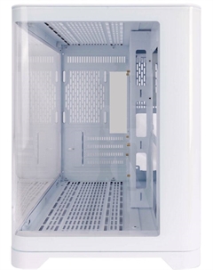 Корпус mATX UVIEW UV6 UV6-WH белый, без БП, окно из закаленного стекла, 2*USB3.0, audio 1stplayer