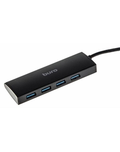 Разветвитель USB 2.0 BU-HUB4-0.5-U3.0 4порт. черный Buro