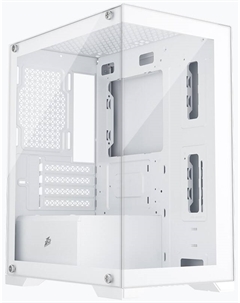 Корпус mATX Mi2-WH-3F1-W белый, без БП, боковая панель из закаленного стекла, USB3.0, USB2.0, HD audio 1stplayer