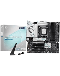 Материнская плата mATX B860M GAMING PLUS WIFI (LGA1851, B860, 4*DDR5 (8800), 4*PCIe, 3*M.2, 4*SATA, WiFi, BT, USB Type-C, 6*USB 3.2, 6*USB 2.0, DP Msi