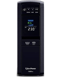 Источник бесперебойного питания CP1350EPFCLCD line-Interactive 1350VA/810W USB/RS-232/RJ11/45/USB/SNMPslot charger A/С (6 EURO) Cyberpower