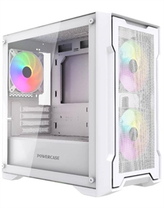 Корпус mATX Mistral Micro X3W ARGB CMMXW-A3 без БП, боковая панель из закалённого стекла, 2*USB 2.0, USB 3.0 Powercase