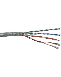 Кабель витая пара U/UTP 5e кат. 4 пары NM13001 24AWG(7х0.18 мм), медь, многожильный (stranded), внутренний, PVC, серый, уп/305м Neomax