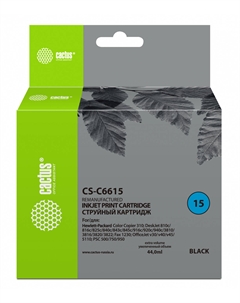 Картридж CS-C6615 №15 (черный) для HP DeskJet 810c/816c/825c/840c/843c/845c/916c/920c/940c/3810/3816/3820/3822; Fax 1230; OfficeJet v30/v40/v45 Cactus