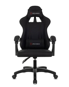 Кресло игровое ZOMBIE RUDGER черный с подголов. крестов. пластик Zombie