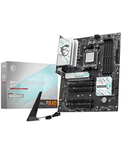 Материнская плата ATX B840 GAMING PLUS WIFI (AM5, AMD B840, 4*DDR5, 5*PCIe, 2*M.2, 4*SATA3, WiFi, BT, 8*USB 2.0, 2*Usb Type-C, HDMI) Msi