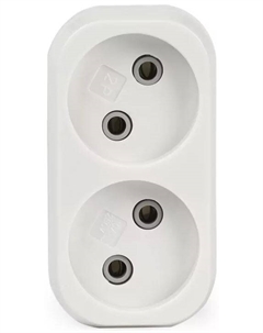 Разветвитель SBE-10-A02-2 блок на 2 гнезда без заземления плоский 10А 250B (1/100) Smartbuy